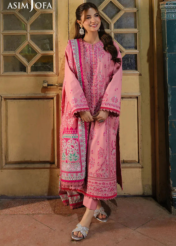 Asim Jofa Embroidered Jacquard Suits Unstitched 2 Piece AJ25ES AJUBF-02 - Summer Collection