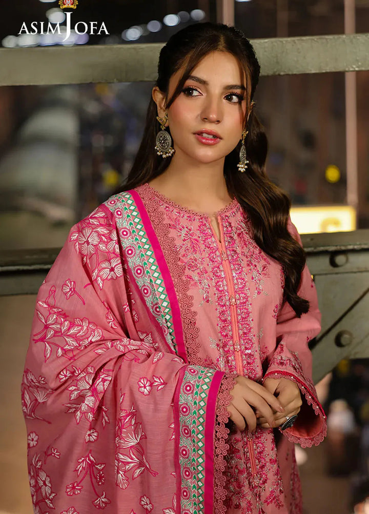Asim Jofa Embroidered Jacquard Suits Unstitched 2 Piece AJ25ES AJUBF-02 - Summer Collection