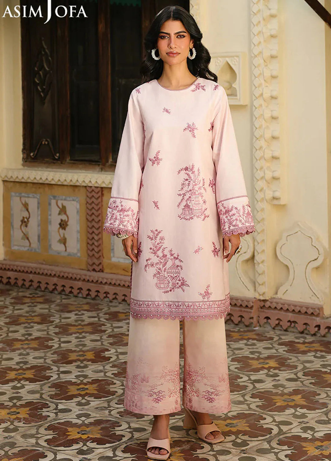 Asim Jofa Embroidered Jacquard Suits Unstitched 2 Piece AJ25ES AJUBF-03 - Summer Collection