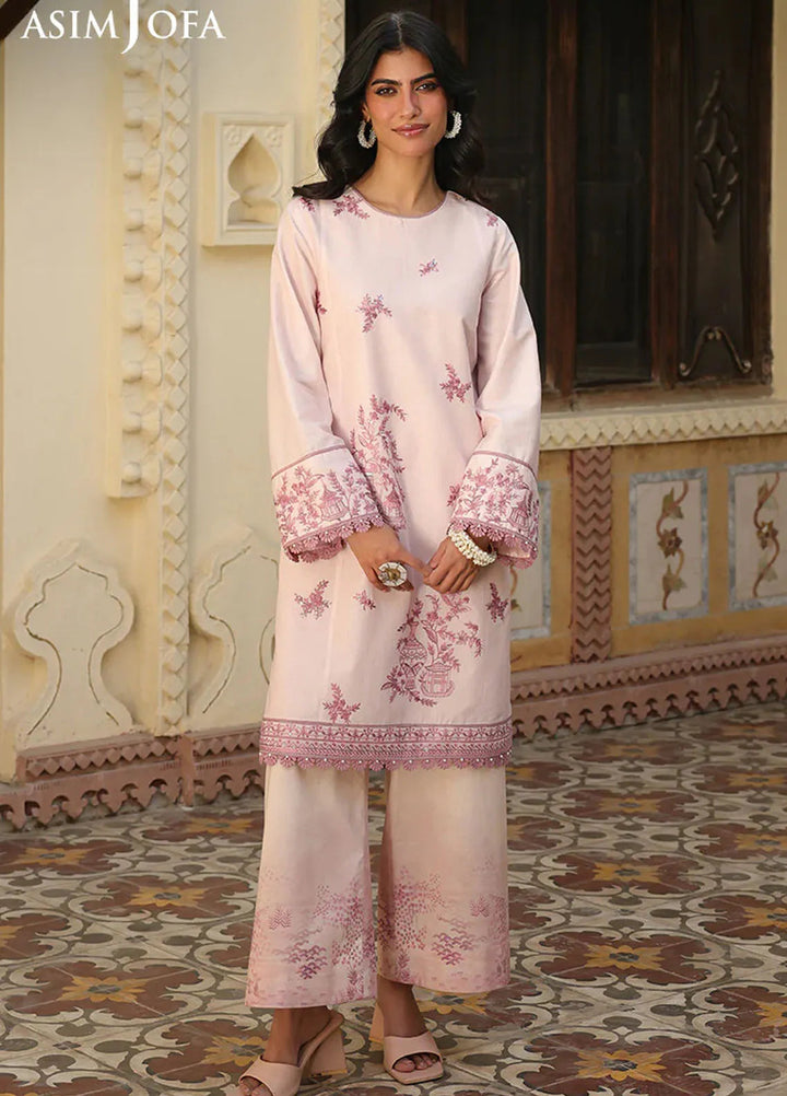 Asim Jofa Embroidered Jacquard Suits Unstitched 2 Piece AJ25ES AJUBF-03 - Summer Collection