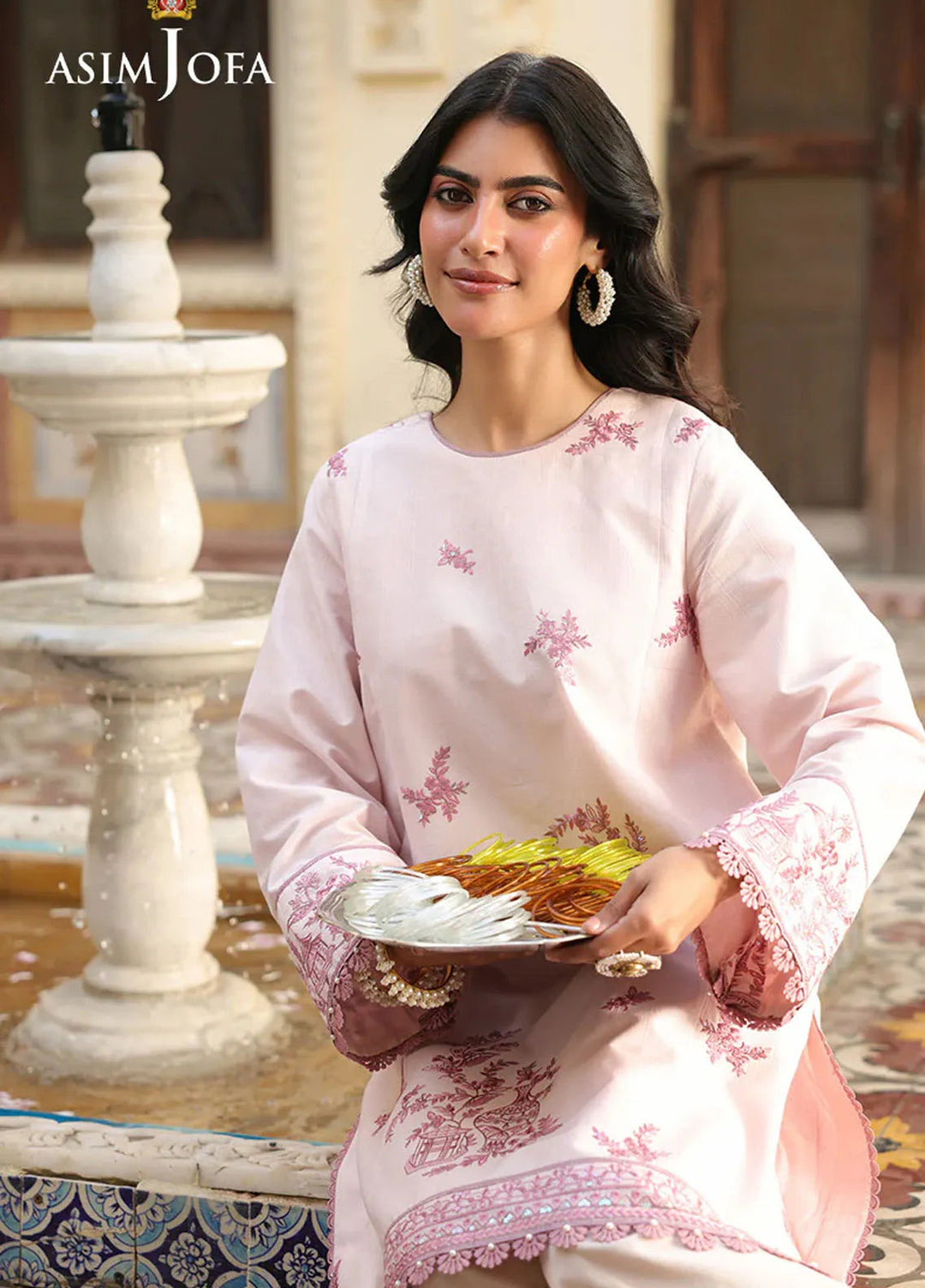 Asim Jofa Embroidered Jacquard Suits Unstitched 2 Piece AJ25ES AJUBF-03 - Summer Collection