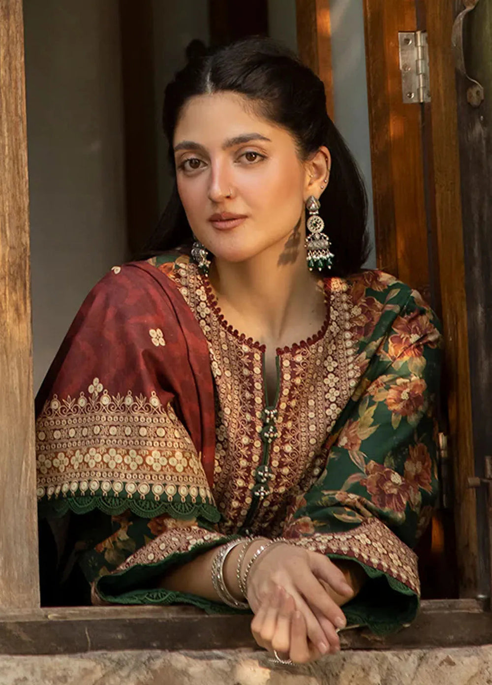 Asim Jofa Printed Khaddar Suits Unstitched 3 Piece AJ24UW AJUW-31 - Winter Collection