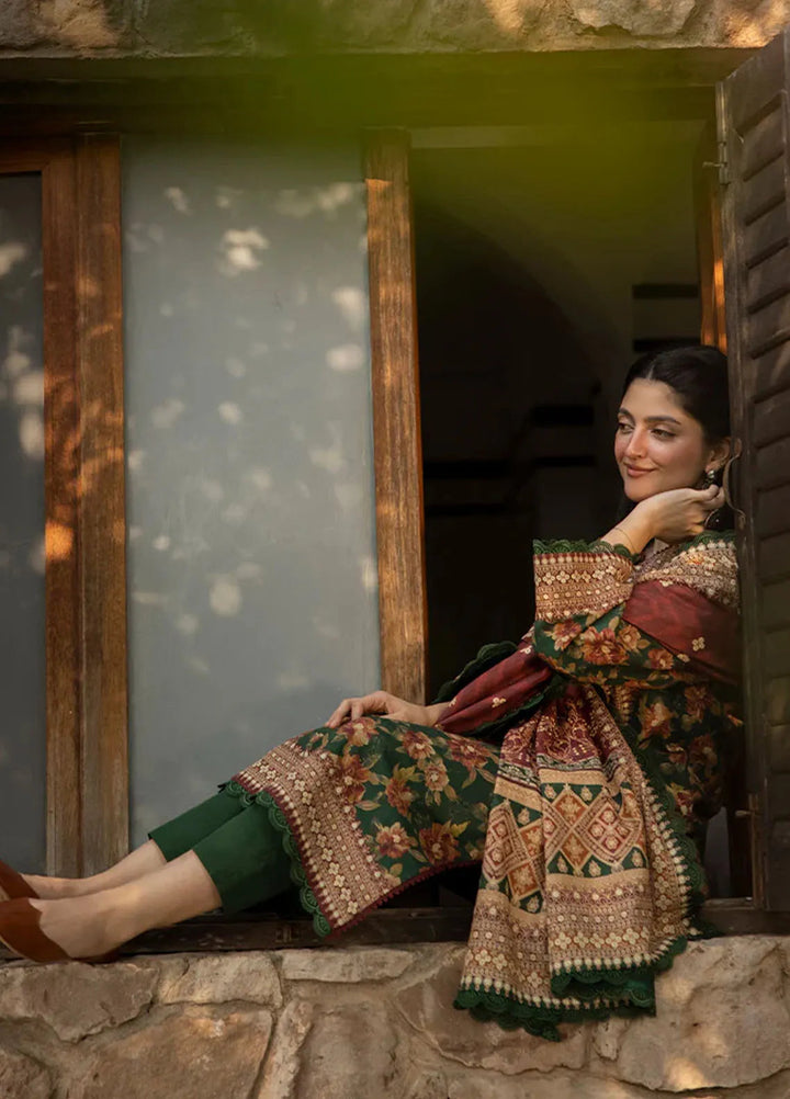 Asim Jofa Printed Khaddar Suits Unstitched 3 Piece AJ24UW AJUW-31 - Winter Collection