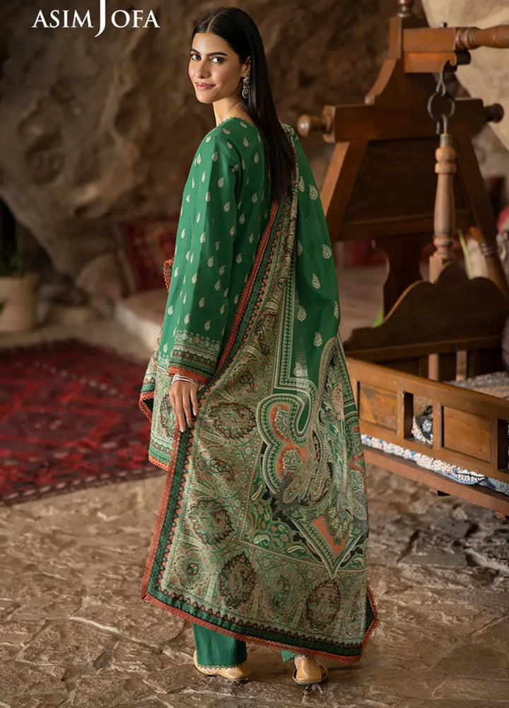 Asim Jofa Printed Khaddar Suits Unstitched 3 Piece AJ24UW AJUW-32 - Winter Collection