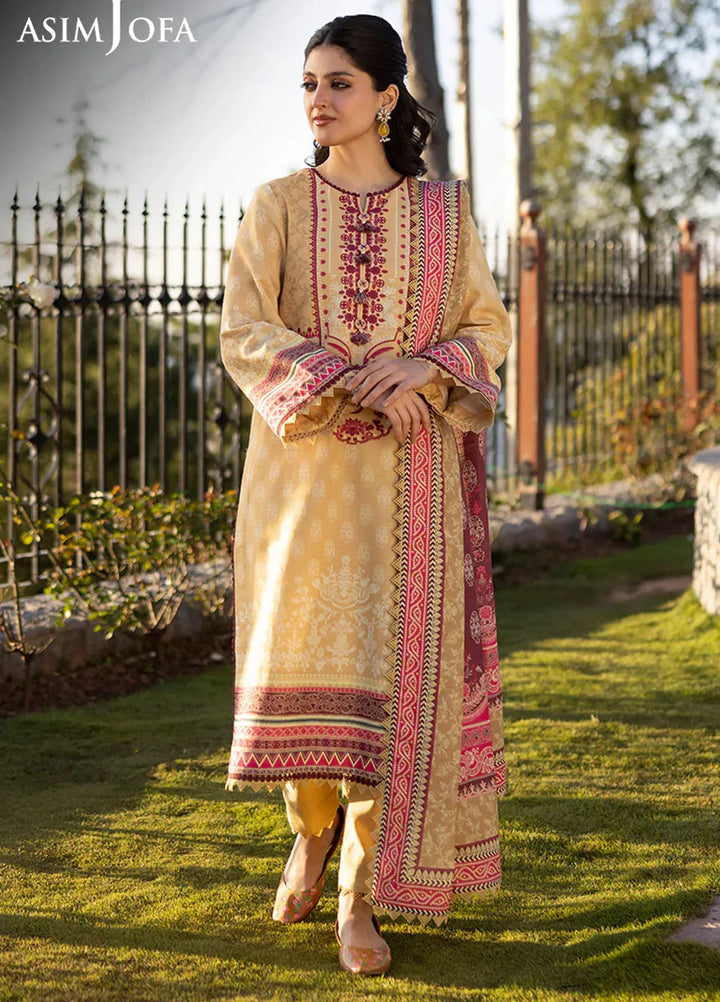 Asim Jofa Printed Khaddar Suits Unstitched 3 Piece AJ24UW AJUW-36 - Winter Collection