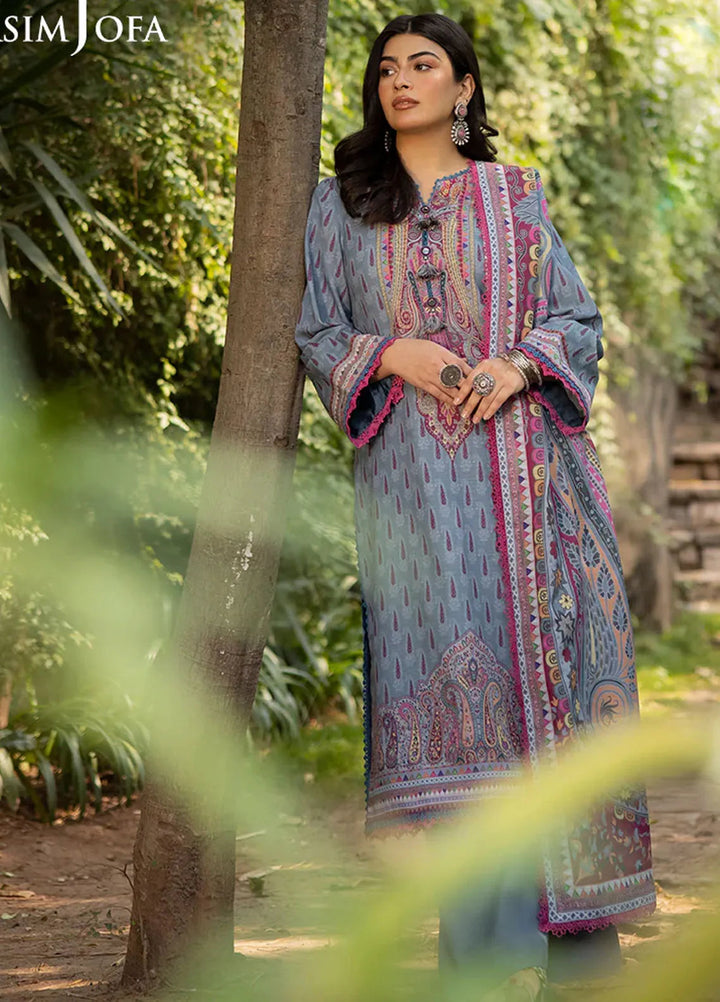 Asim Jofa Printed Khaddar Suits Unstitched 3 Piece AJ24UW AJUW-45 - Winter Collection