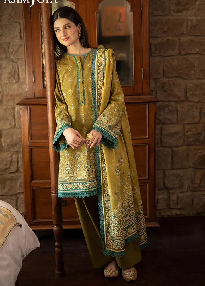 Asim Jofa Printed Khaddar Suits Unstitched 3 Piece AJ24UW AJUW-49 - Winter Collection