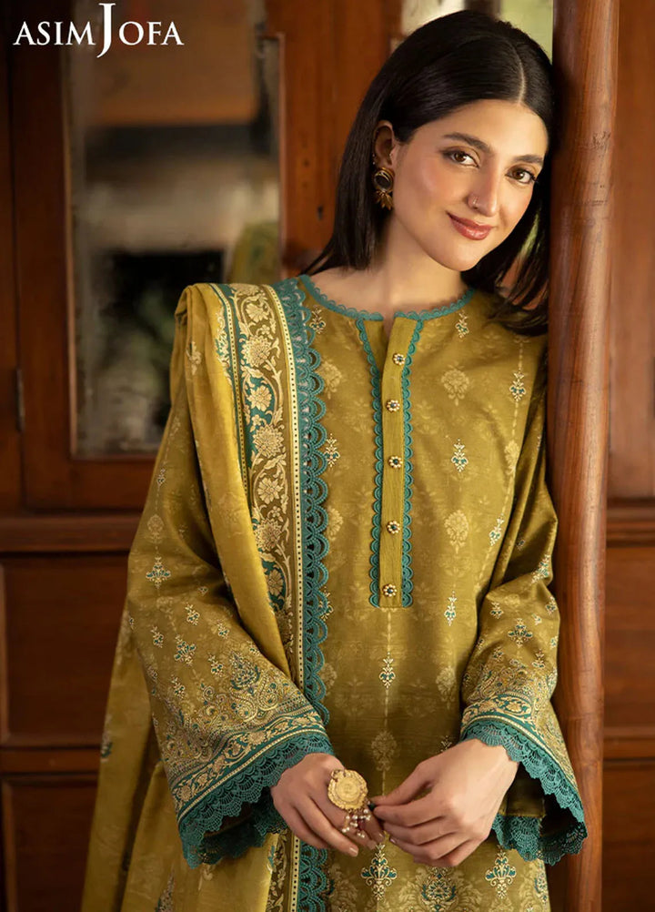 Asim Jofa Printed Khaddar Suits Unstitched 3 Piece AJ24UW AJUW-49 - Winter Collection