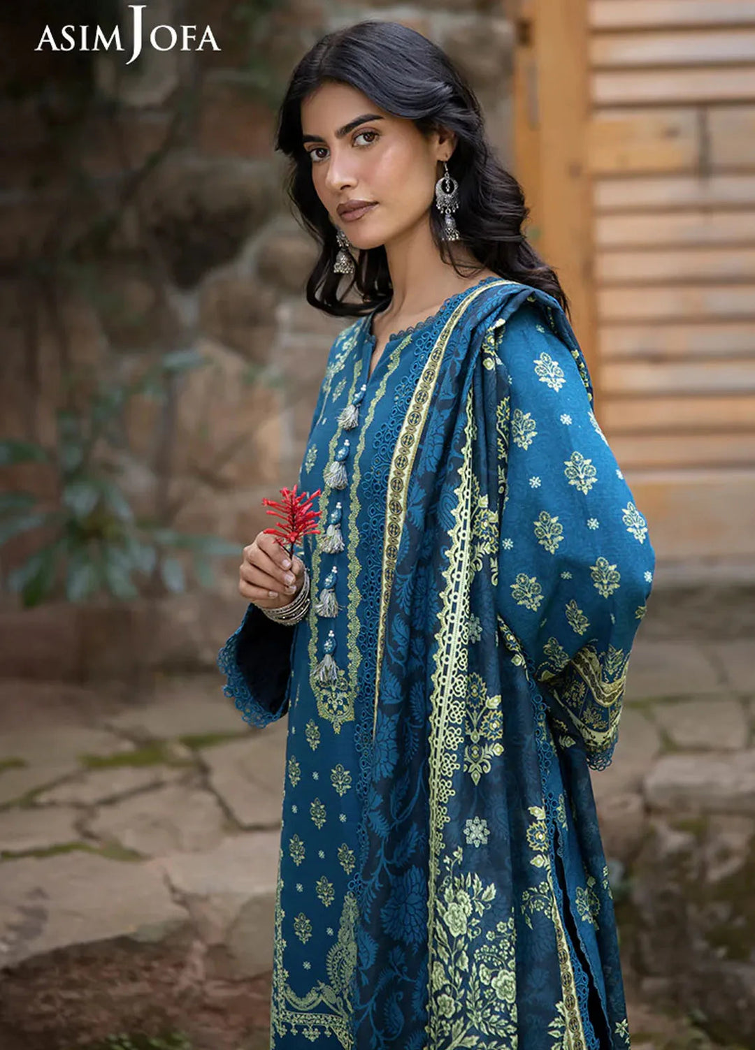 Asim Jofa Printed Khaddar Suits Unstitched 3 Piece AJ24UW AJUW-50 - Winter Collection