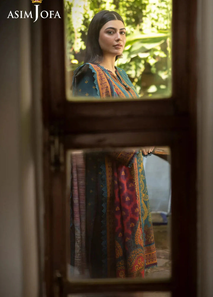 Asim Jofa Printed Khaddar Suits Unstitched 3 Piece AJ24UW AJUW-52 - Winter Collection