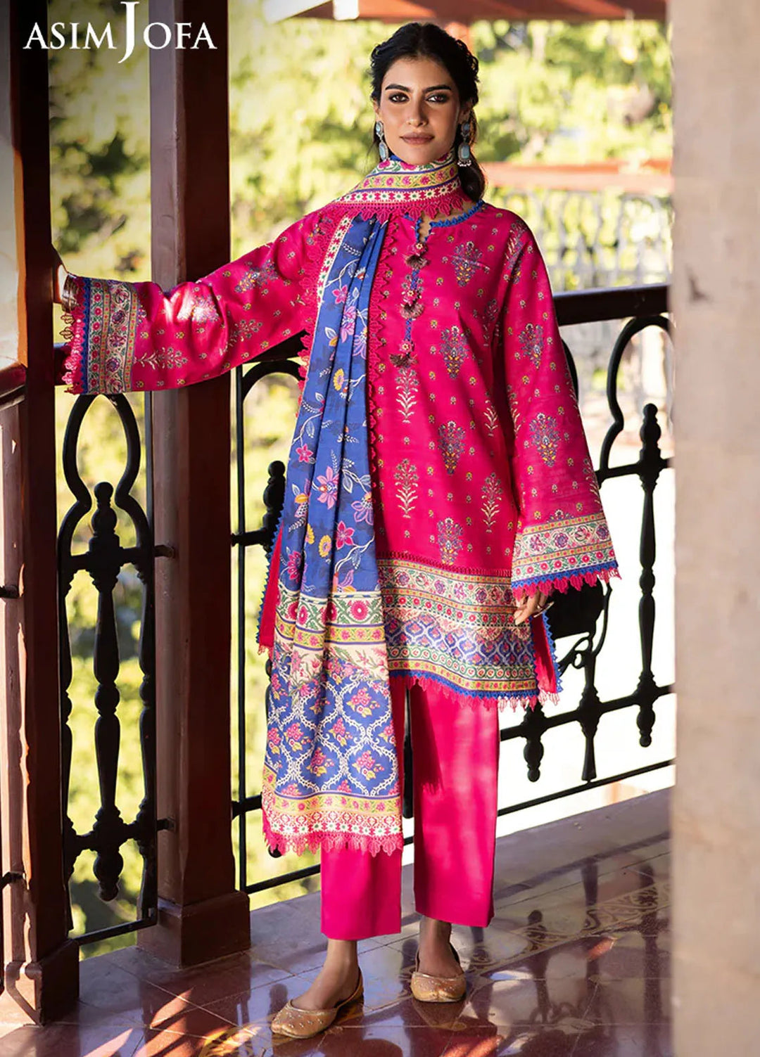Asim Jofa Printed Khaddar Suits Unstitched 3 Piece AJ24UW AJUW-55 - Winter Collection