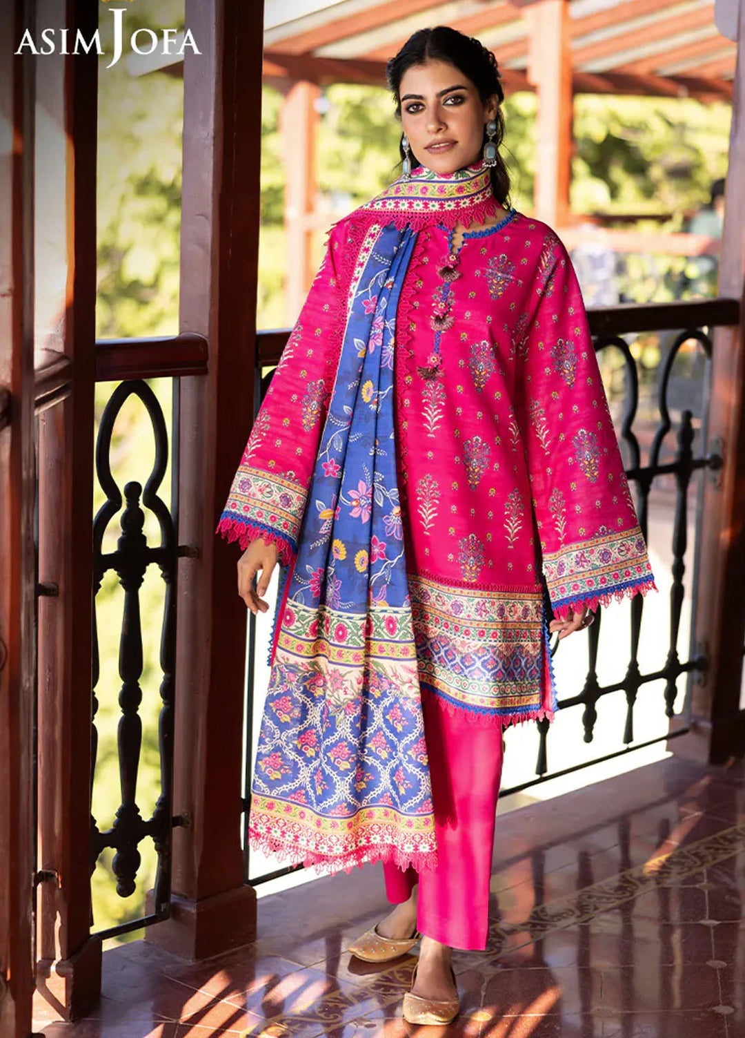 Asim Jofa Printed Khaddar Suits Unstitched 3 Piece AJ24UW AJUW-55 - Winter Collection