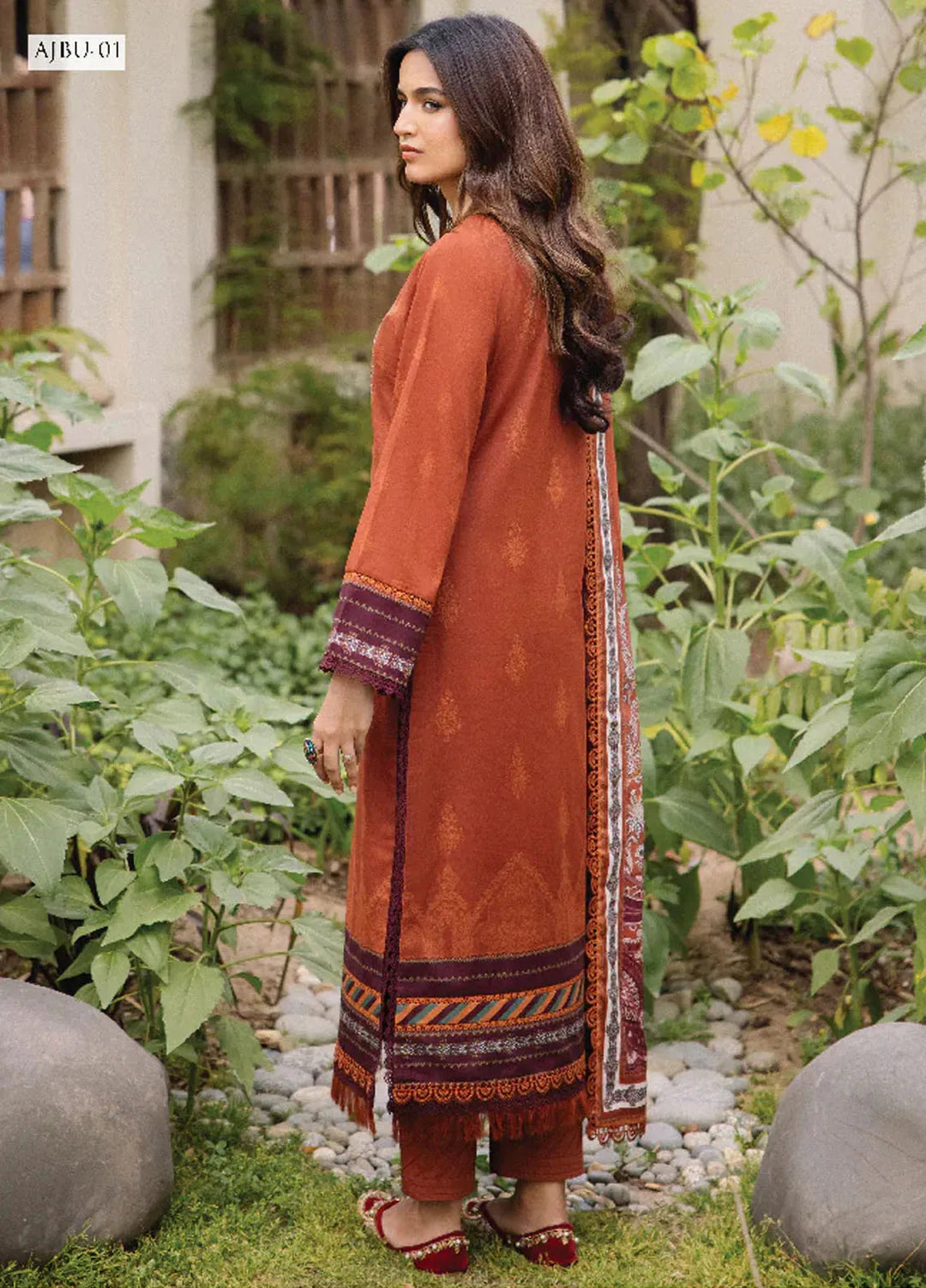 Asim Jofa Printed Lawn Suit Unstitched 3 Piece AJ24P2 AJBU-01 - Summer Collection