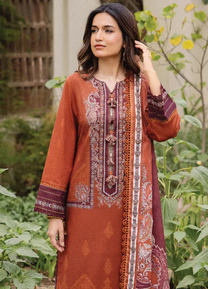 Asim Jofa Printed Lawn Suit Unstitched 3 Piece AJ24P2 AJBU-01 - Summer Collection