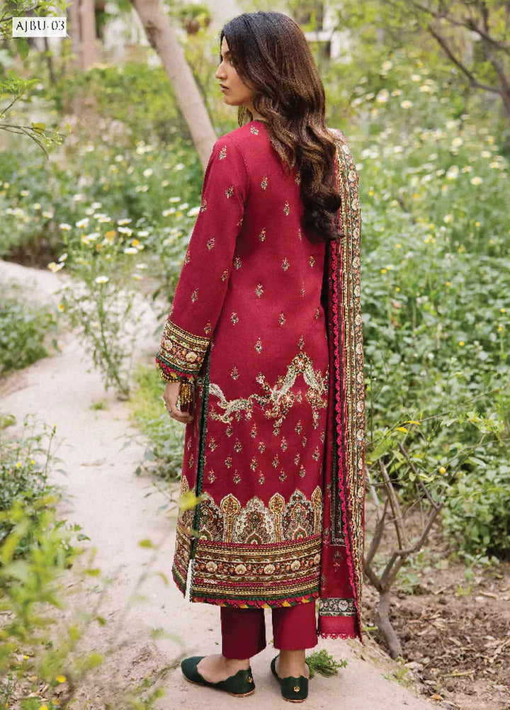 Asim Jofa Printed Lawn Suit Unstitched 3 Piece AJ24P2 AJBU-03 - Summer Collection