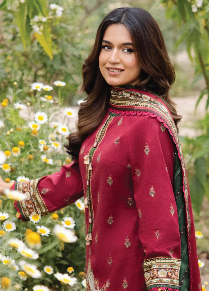 Asim Jofa Printed Lawn Suit Unstitched 3 Piece AJ24P2 AJBU-03 - Summer Collection