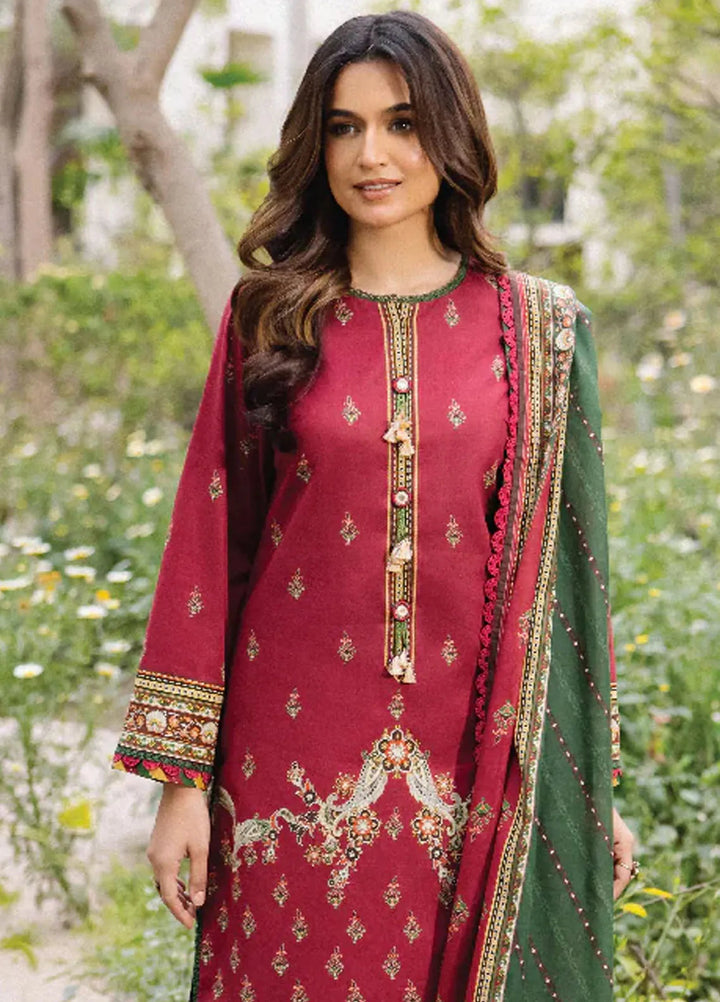 Asim Jofa Printed Lawn Suit Unstitched 3 Piece AJ24P2 AJBU-03 - Summer Collection