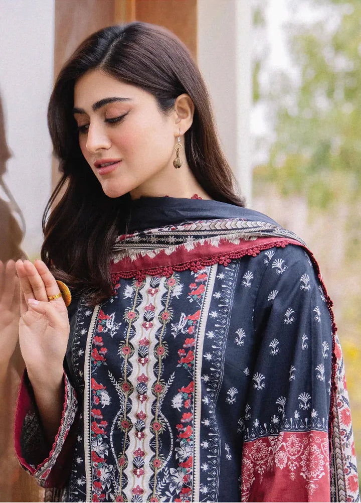 Asim Jofa Printed Lawn Suit Unstitched 3 Piece AJ24P2 AJBU-05 - Summer Collection