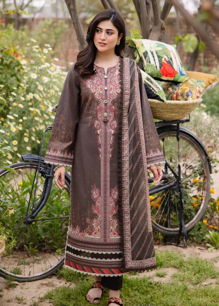 Asim Jofa Printed Lawn Suit Unstitched 3 Piece AJ24P2 AJBU-06 - Summer Collection