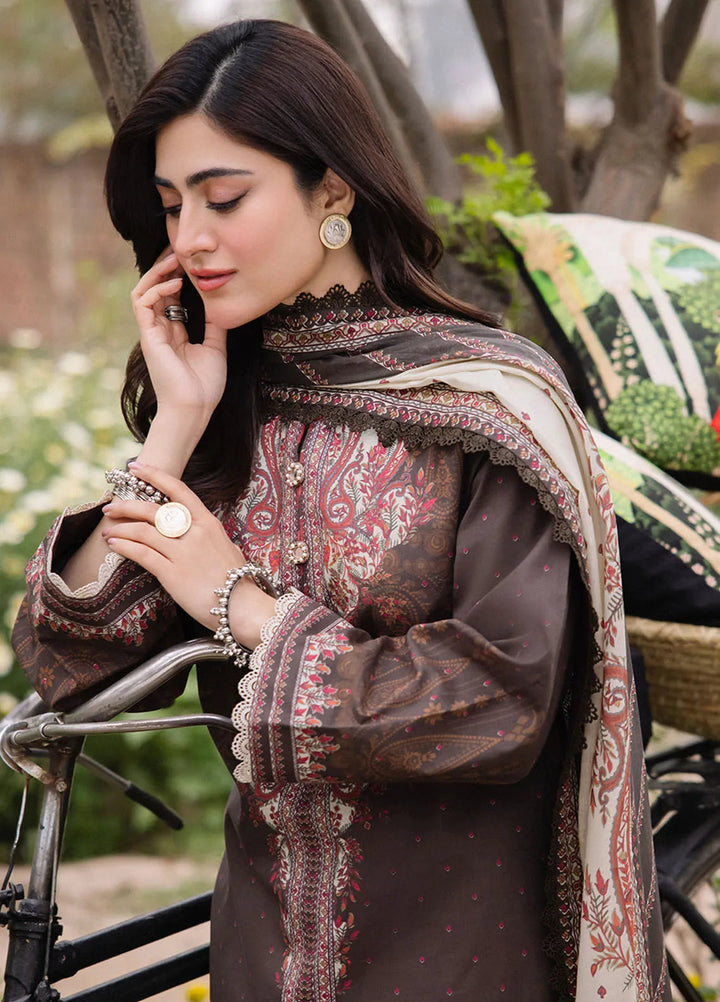Asim Jofa Printed Lawn Suit Unstitched 3 Piece AJ24P2 AJBU-06 - Summer Collection