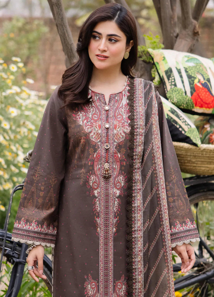 Asim Jofa Printed Lawn Suit Unstitched 3 Piece AJ24P2 AJBU-06 - Summer Collection