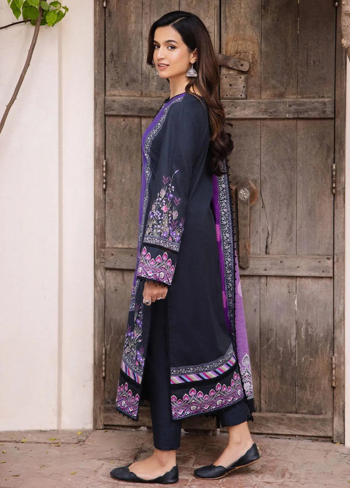 Asim Jofa Printed Lawn Suit Unstitched 3 Piece AJ24P2 AJBU-15 - Summer Collection