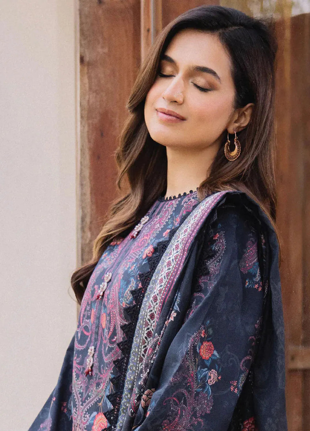 Asim Jofa Printed Lawn Suit Unstitched 3 Piece AJ24P2 AJBU-18 - Summer Collection