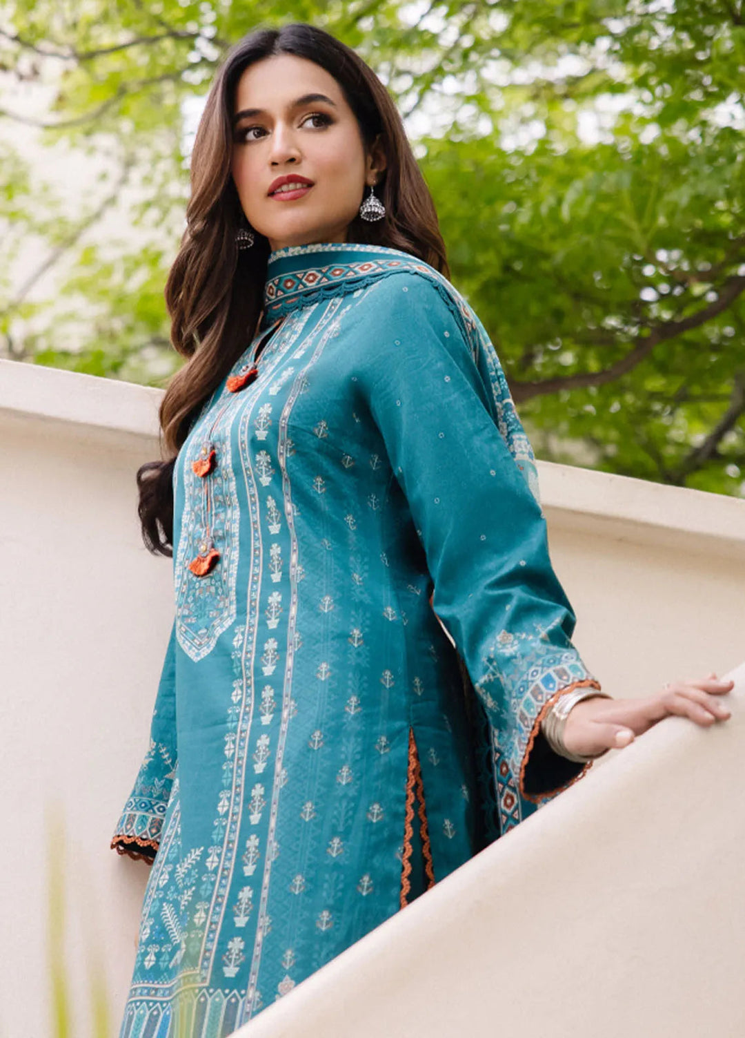 Asim Jofa Printed Lawn Suit Unstitched 3 Piece AJ24P2 AJBU-19 - Summer Collection