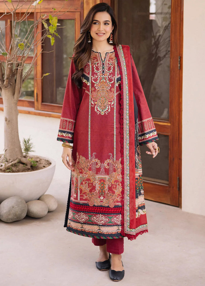 Asim Jofa Printed Lawn Suit Unstitched 3 Piece AJ24P2 AJBU-20 - Summer Collection