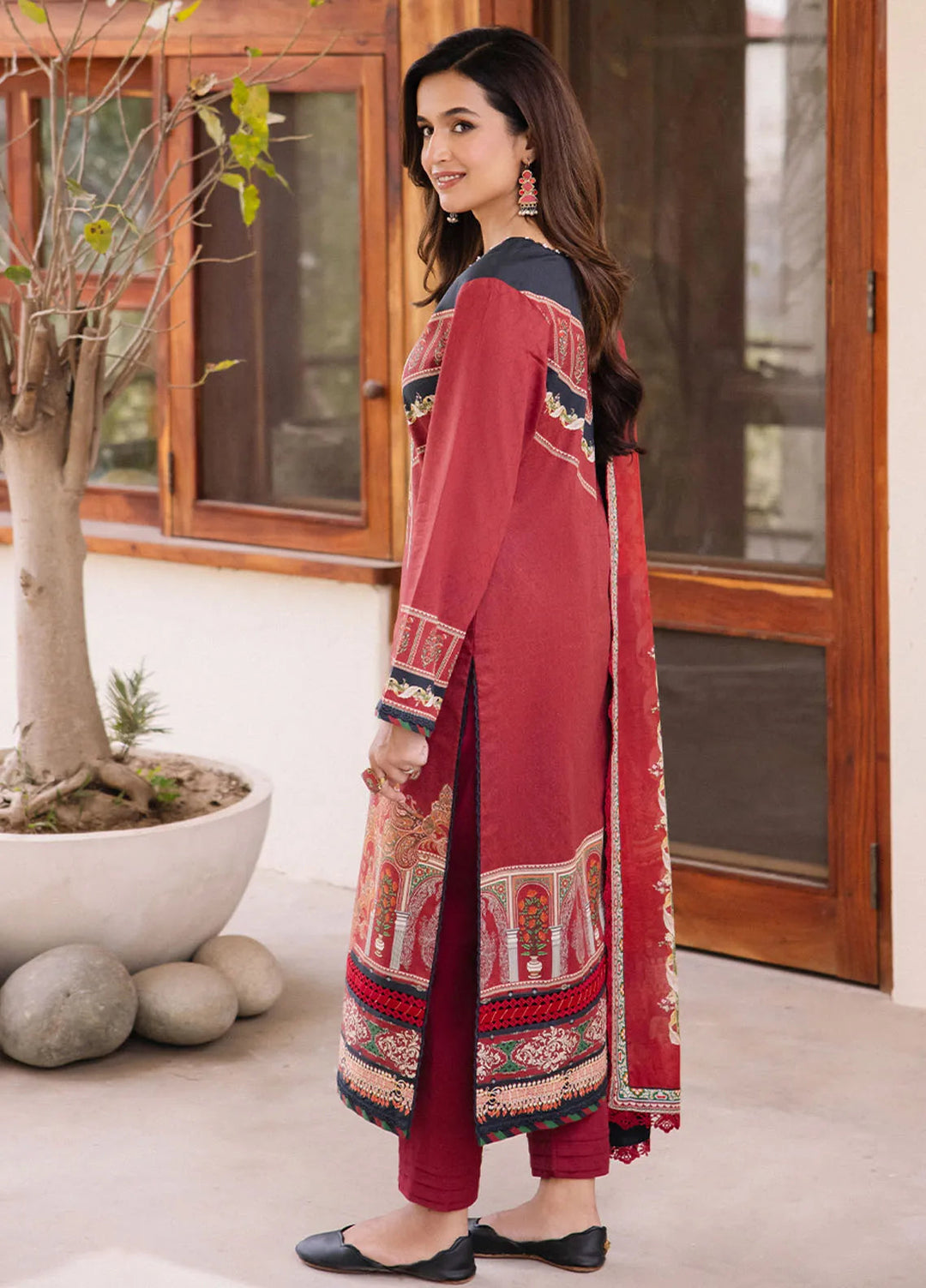 Asim Jofa Printed Lawn Suit Unstitched 3 Piece AJ24P2 AJBU-20 - Summer Collection