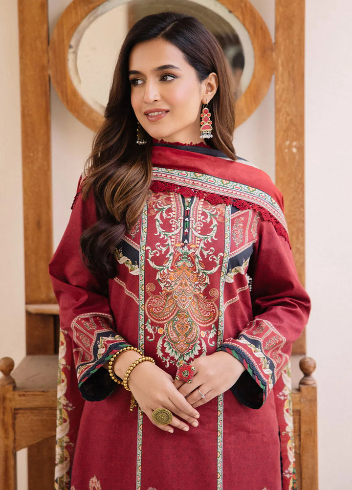 Asim Jofa Printed Lawn Suit Unstitched 3 Piece AJ24P2 AJBU-20 - Summer Collection