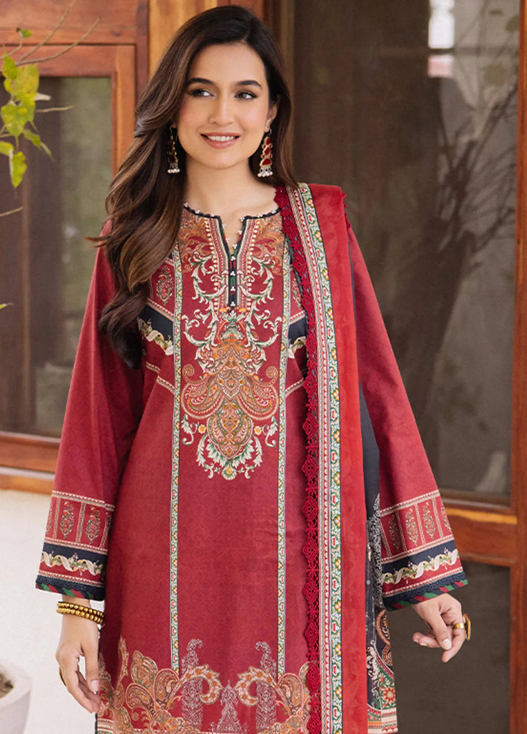 Asim Jofa Printed Lawn Suit Unstitched 3 Piece AJ24P2 AJBU-20 - Summer Collection