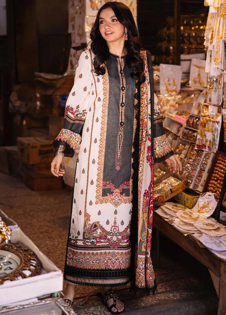 Asim Jofa Printed Lawn Suit Unstitched 3 Piece AJ24P3 AJBB-01 - Summer Collection