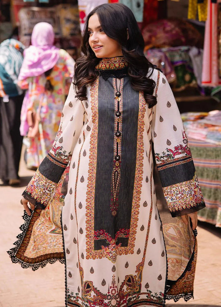 Asim Jofa Printed Lawn Suit Unstitched 3 Piece AJ24P3 AJBB-01 - Summer Collection