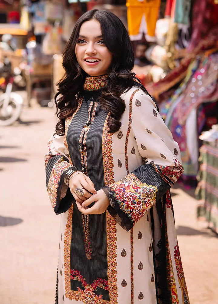 Asim Jofa Printed Lawn Suit Unstitched 3 Piece AJ24P3 AJBB-01 - Summer Collection