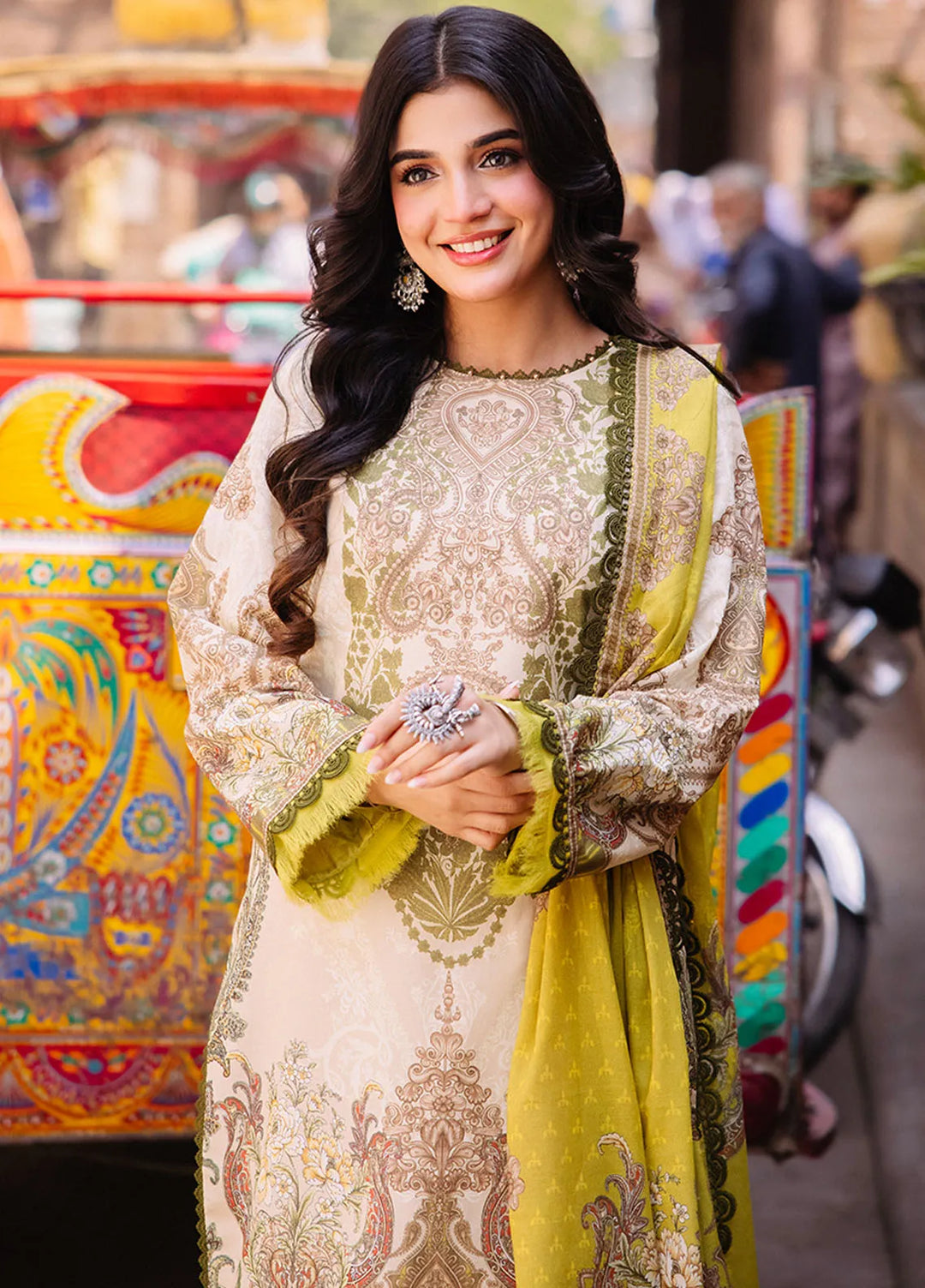 Asim Jofa Printed Lawn Suit Unstitched 3 Piece AJ24P3 AJBB-03 - Summer Collection