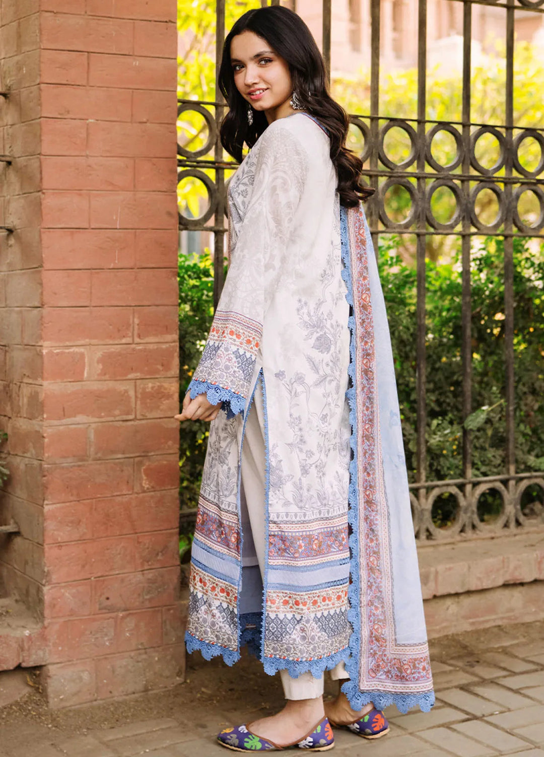 Asim Jofa Printed Lawn Suit Unstitched 3 Piece AJ24P3 AJBB-05 - Summer Collection