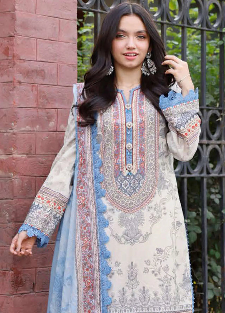Asim Jofa Printed Lawn Suit Unstitched 3 Piece AJ24P3 AJBB-05 - Summer Collection
