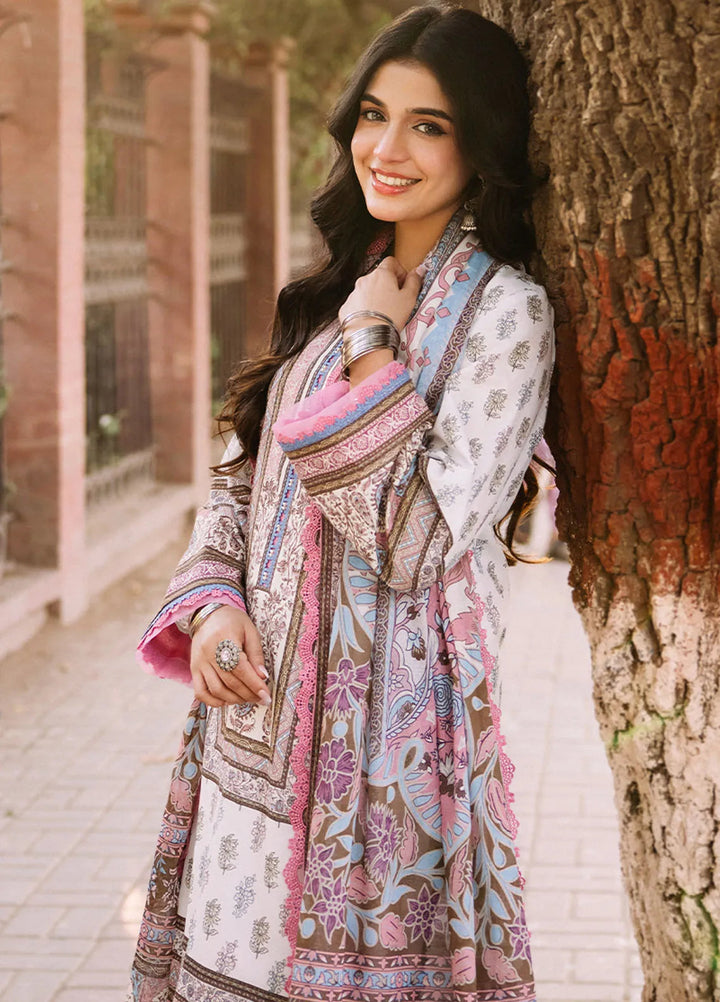 Asim Jofa Printed Lawn Suit Unstitched 3 Piece AJ24P3 AJBB-06 - Summer Collection