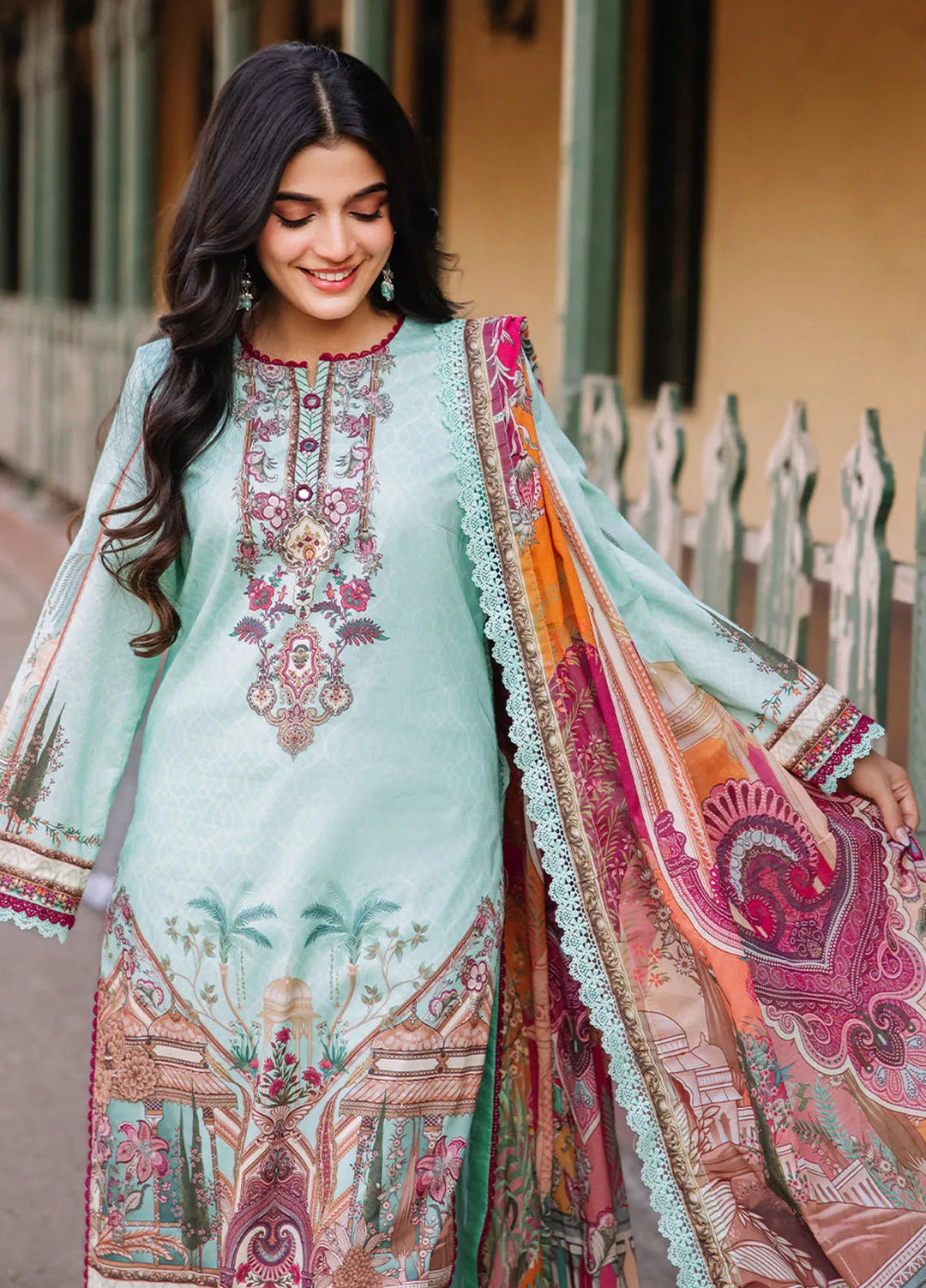 Asim Jofa Printed Lawn Suit Unstitched 3 Piece AJ24P3 AJBB-07 - Summer Collection