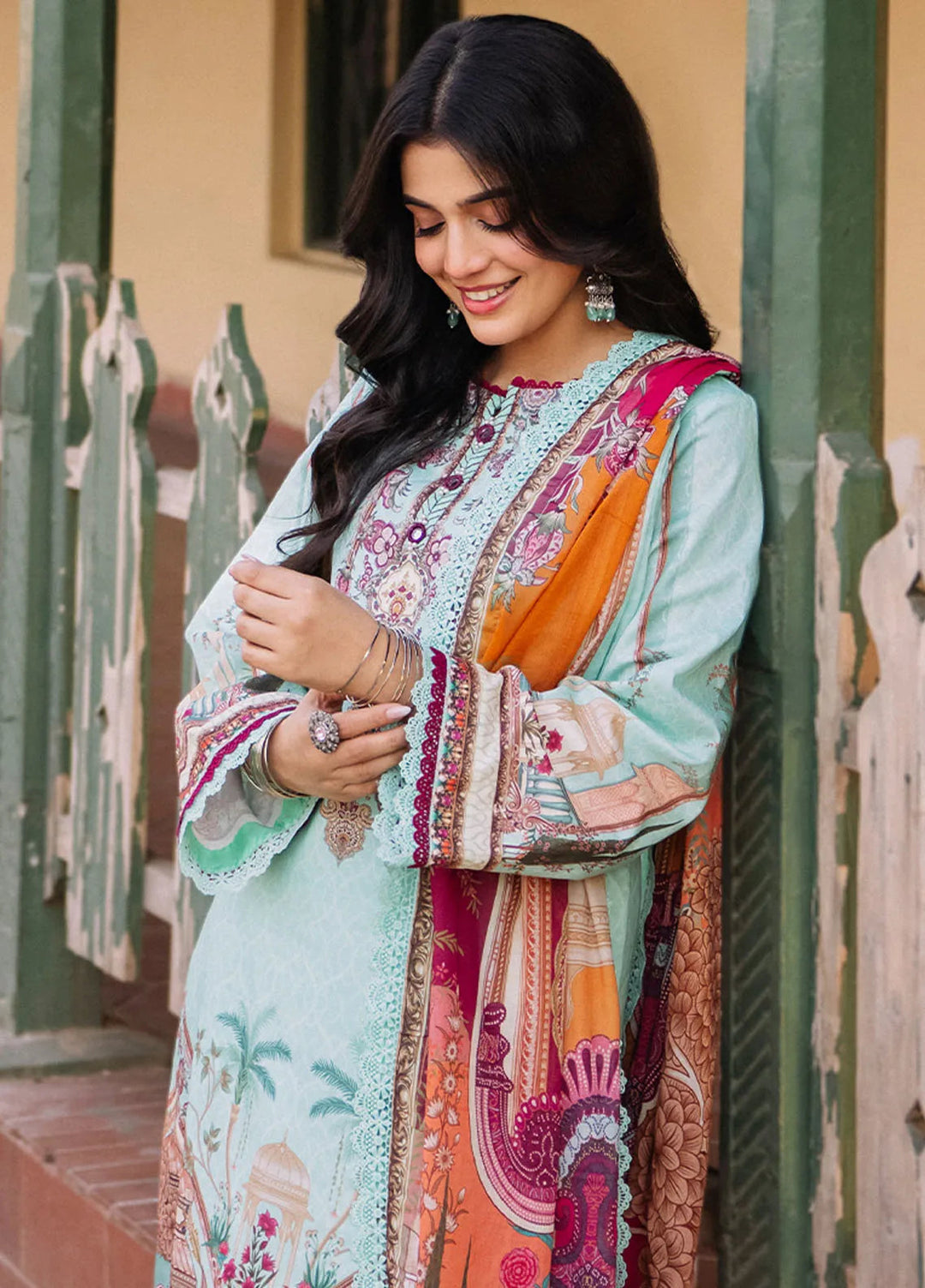 Asim Jofa Printed Lawn Suit Unstitched 3 Piece AJ24P3 AJBB-07 - Summer Collection