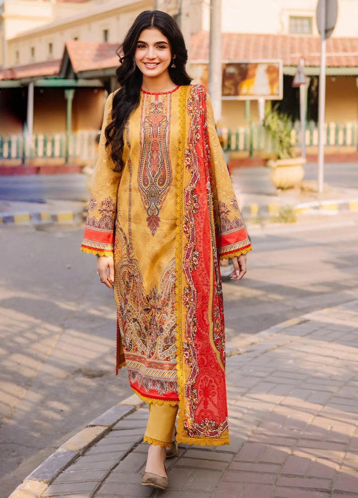 Asim Jofa Printed Lawn Suit Unstitched 3 Piece AJ24P3 AJBB-08 - Summer Collection