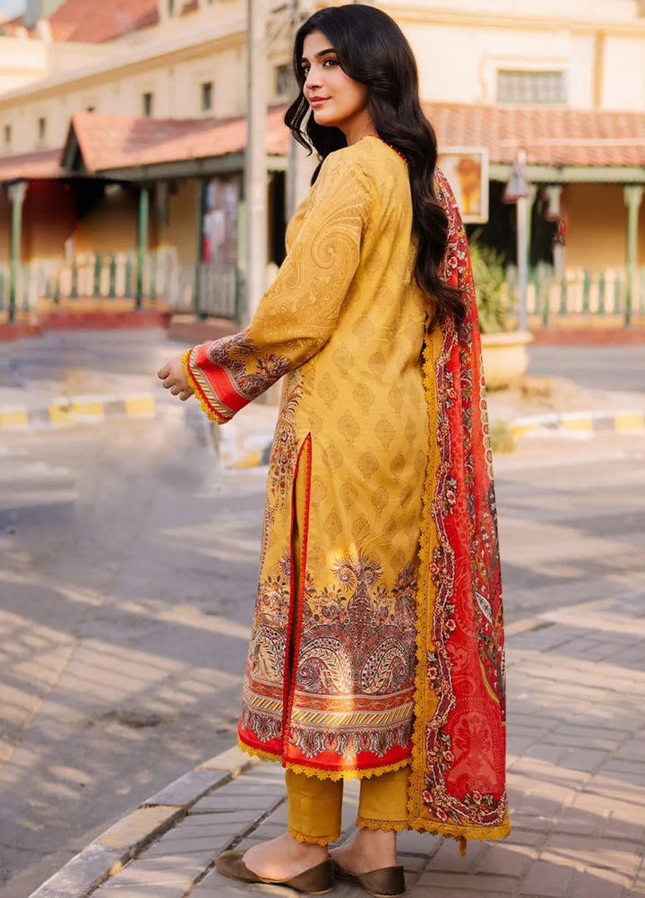 Asim Jofa Printed Lawn Suit Unstitched 3 Piece AJ24P3 AJBB-08 - Summer Collection