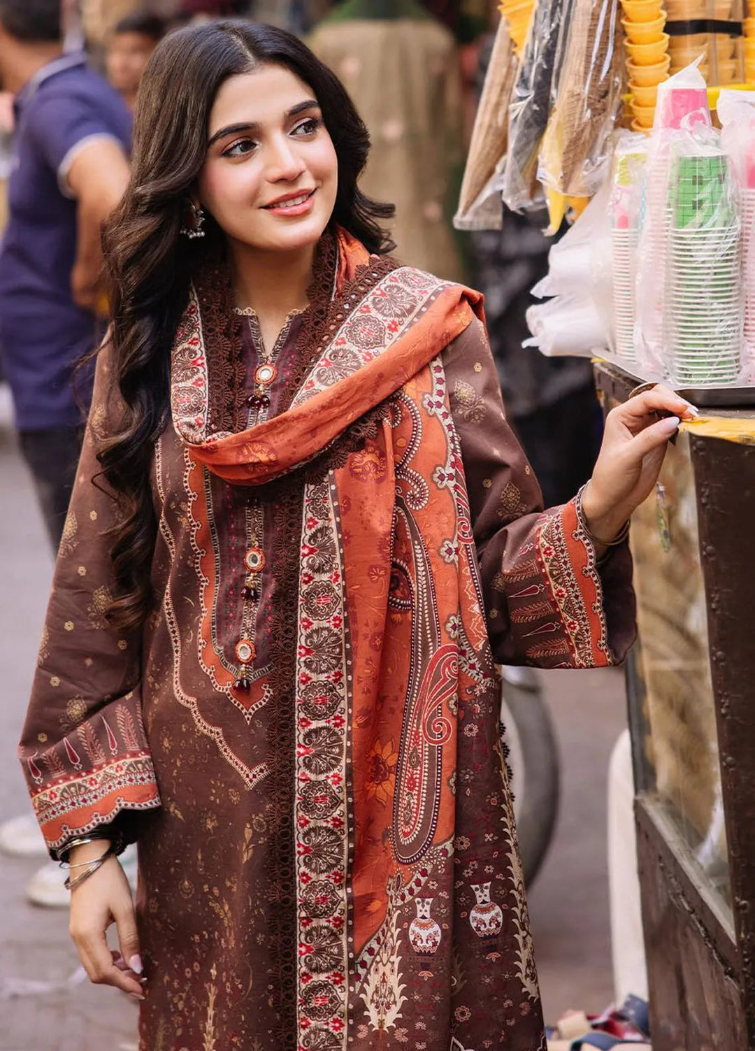 Asim Jofa Printed Lawn Suit Unstitched 3 Piece AJ24P3 AJBB-09 - Summer Collection