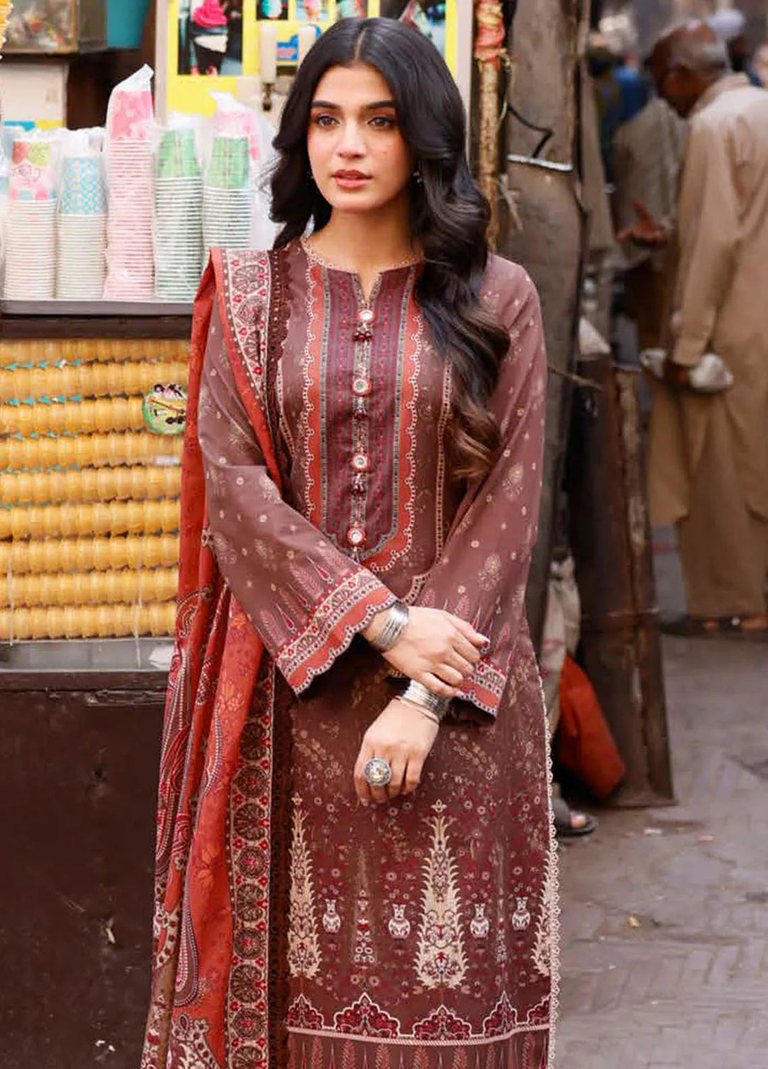 Asim Jofa Printed Lawn Suit Unstitched 3 Piece AJ24P3 AJBB-09 - Summer Collection