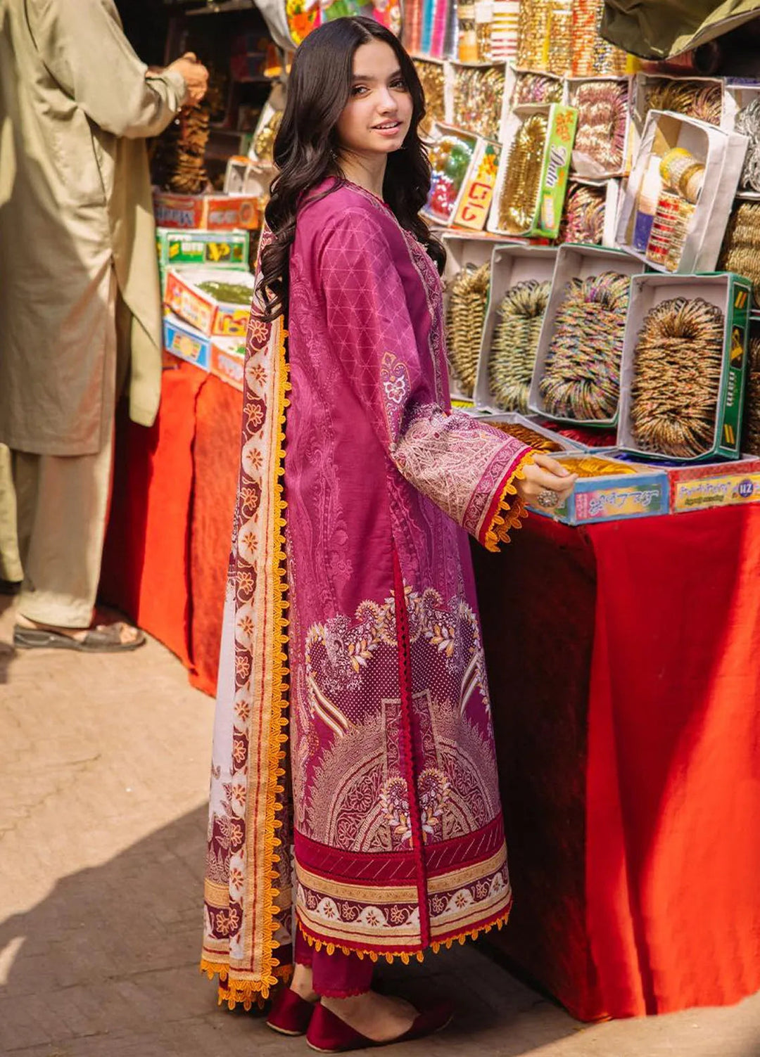 Asim Jofa Printed Lawn Suit Unstitched 3 Piece AJ24P3 AJBB-10 - Summer Collection