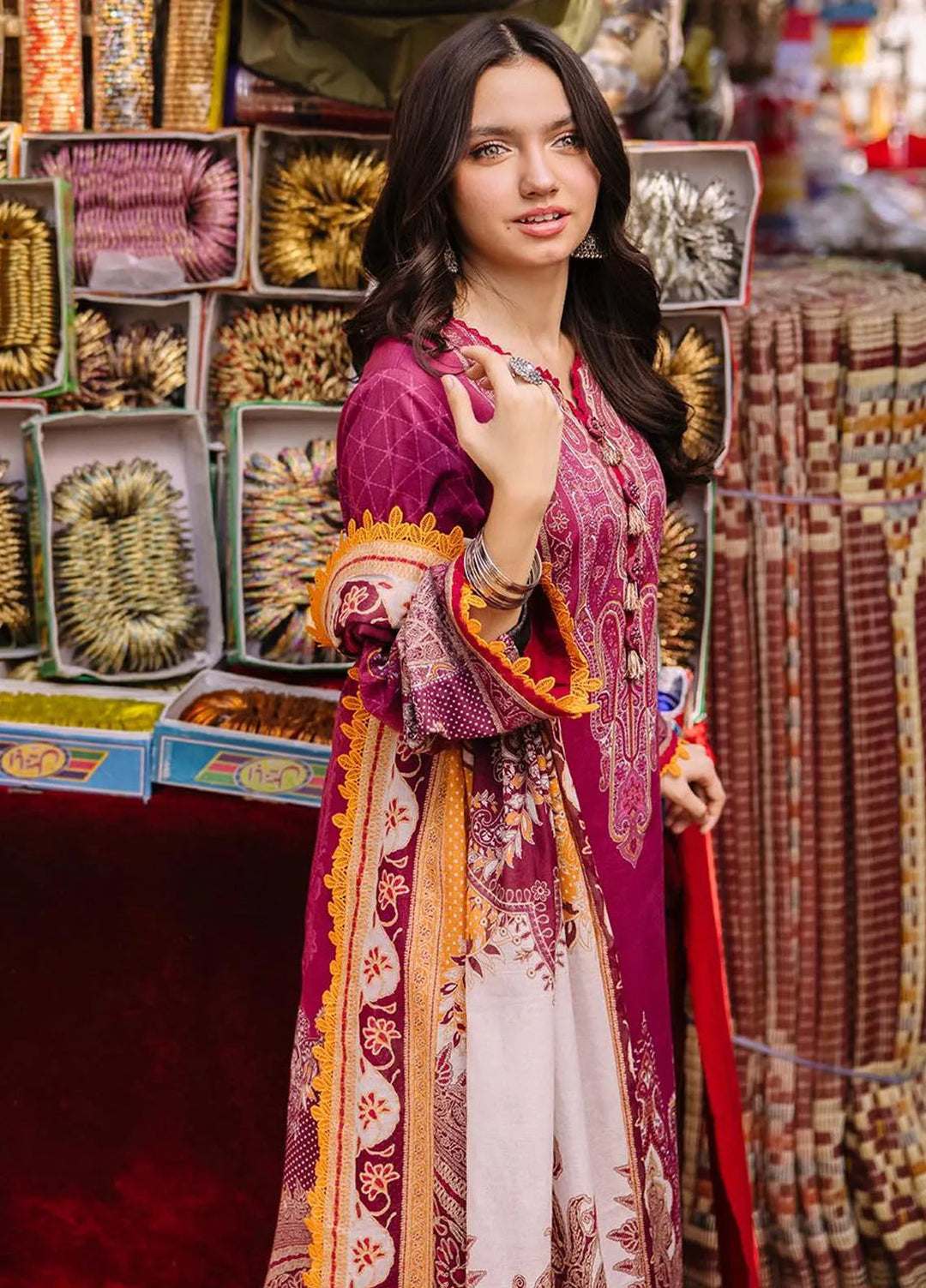 Asim Jofa Printed Lawn Suit Unstitched 3 Piece AJ24P3 AJBB-10 - Summer Collection