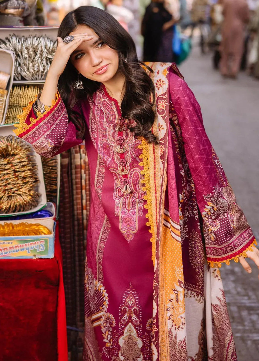 Asim Jofa Printed Lawn Suit Unstitched 3 Piece AJ24P3 AJBB-10 - Summer Collection
