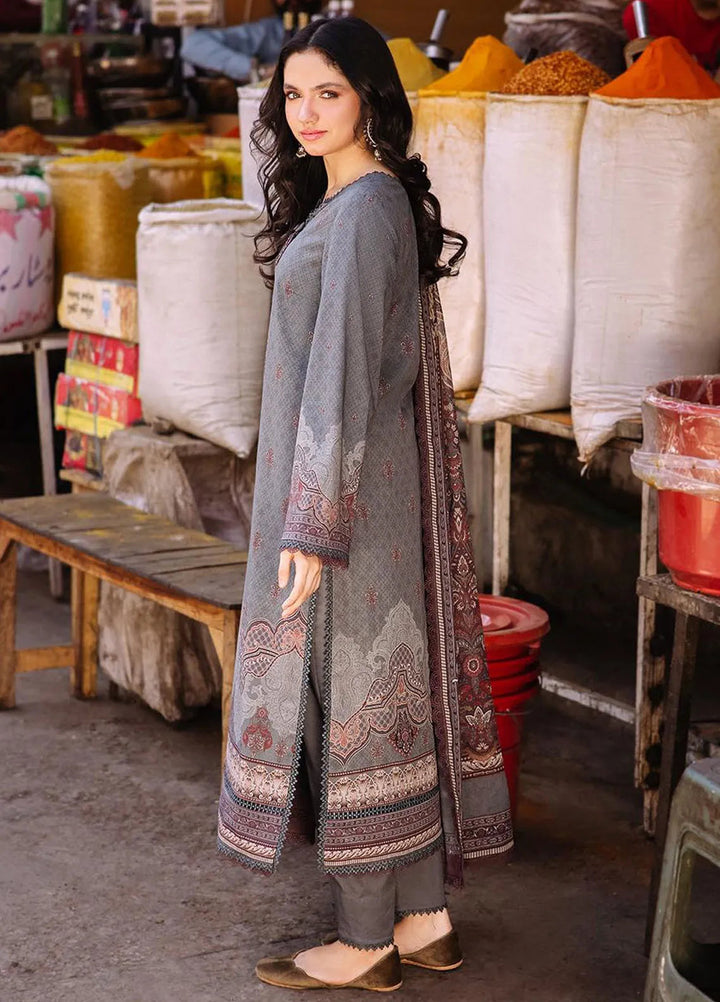 Asim Jofa Printed Lawn Suit Unstitched 3 Piece AJ24P3 AJBB-11 - Summer Collection