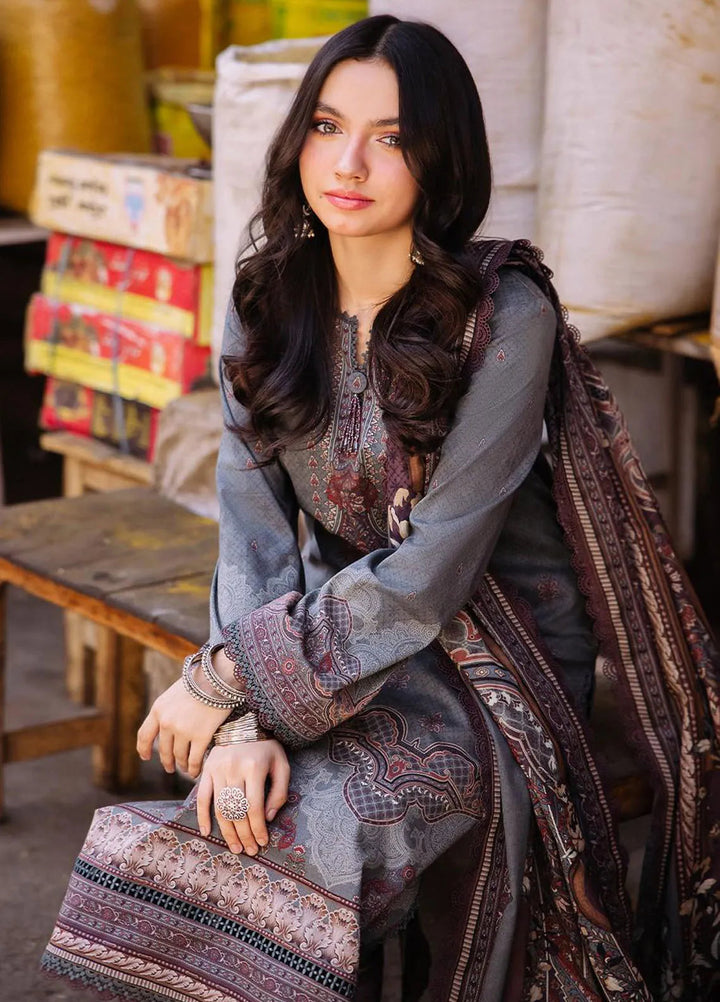 Asim Jofa Printed Lawn Suit Unstitched 3 Piece AJ24P3 AJBB-11 - Summer Collection